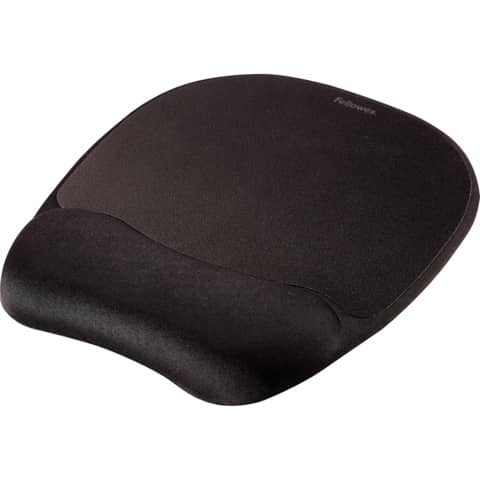Tappetino mouse con poggiapolsi FELLOWES Memory nero 27,6x23,2x3,2 cm- 9176501